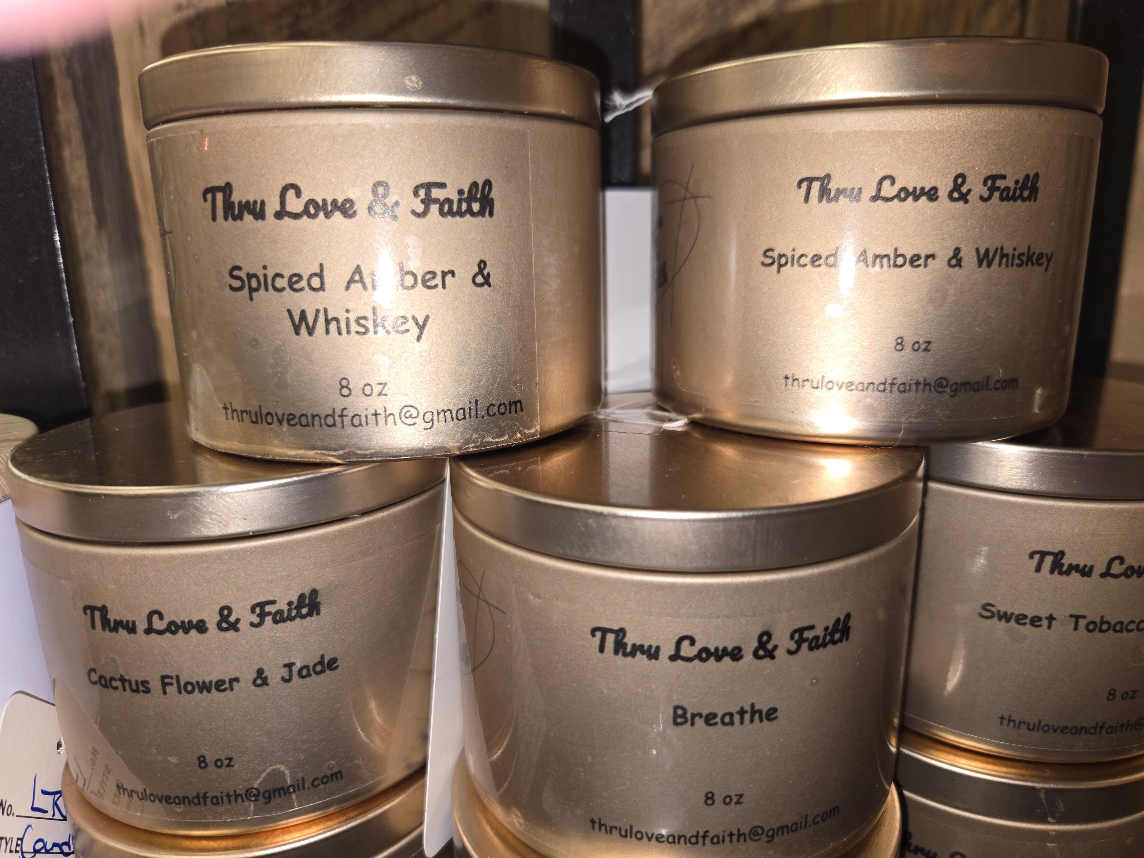 Warm Amber | Hand-Poured Para/Soy Blend Candle | Clean Burn | Long Lasting