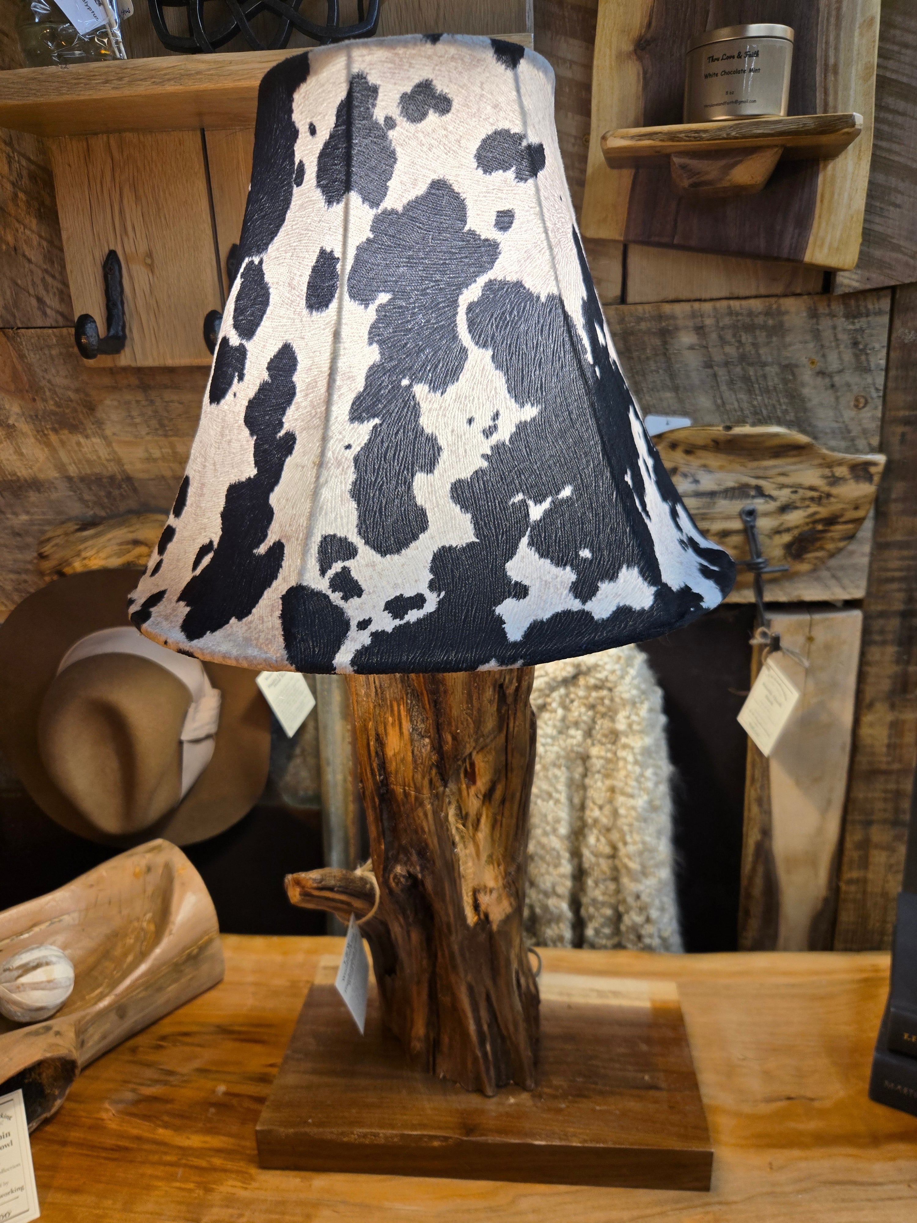 Rustic Wood Table Lamp