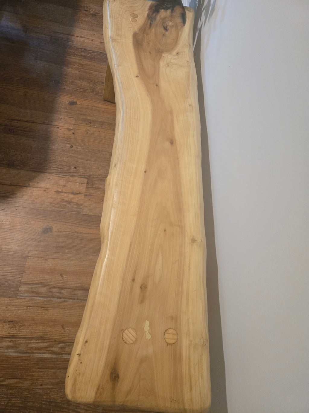 Handcrafted Live Edge Low Bench