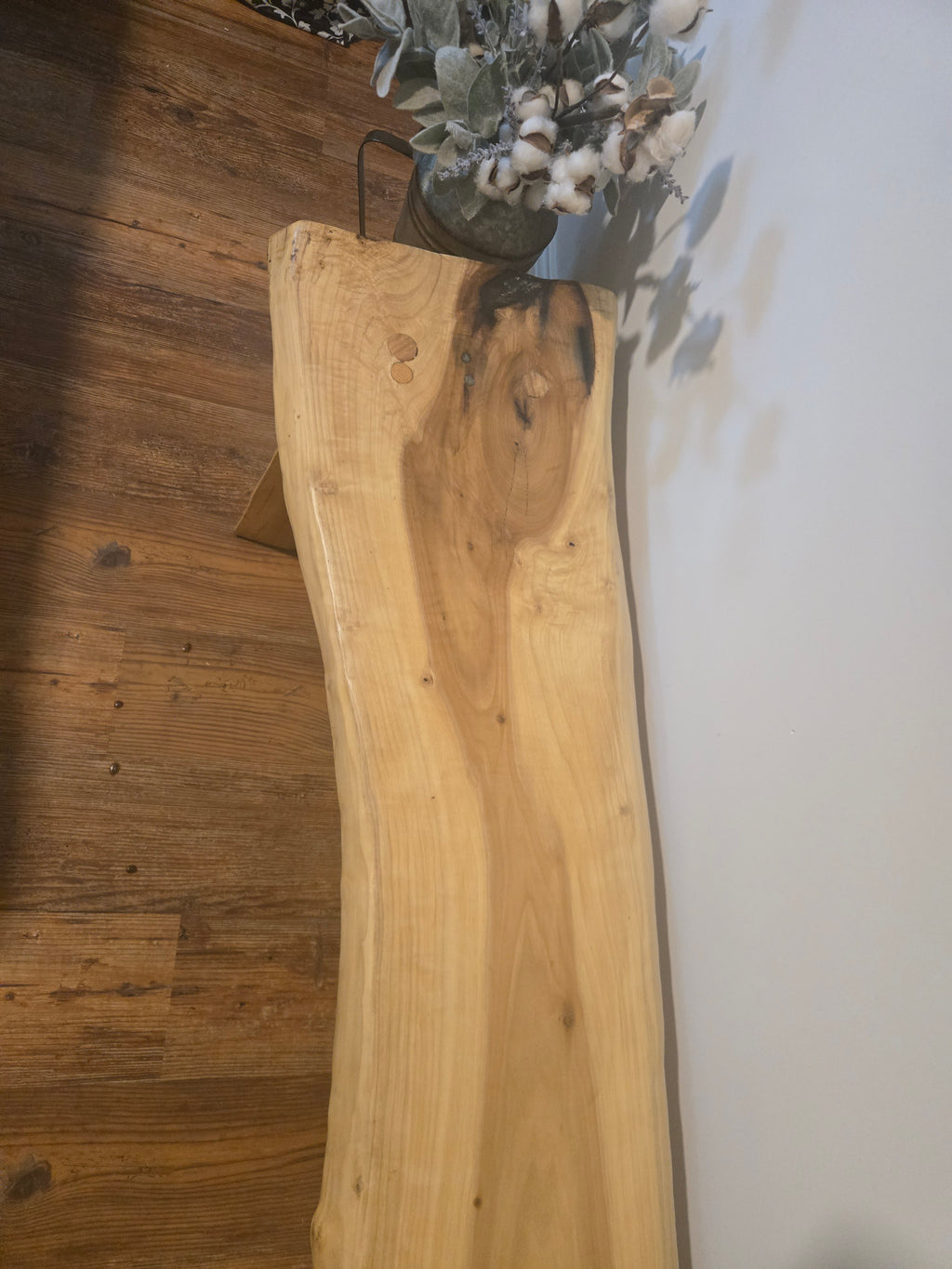Handcrafted Live Edge Low Bench