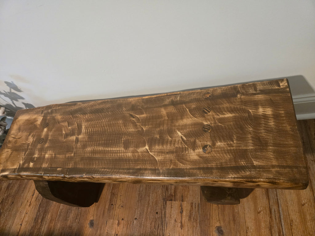 Handcrafted Live Edge Bench