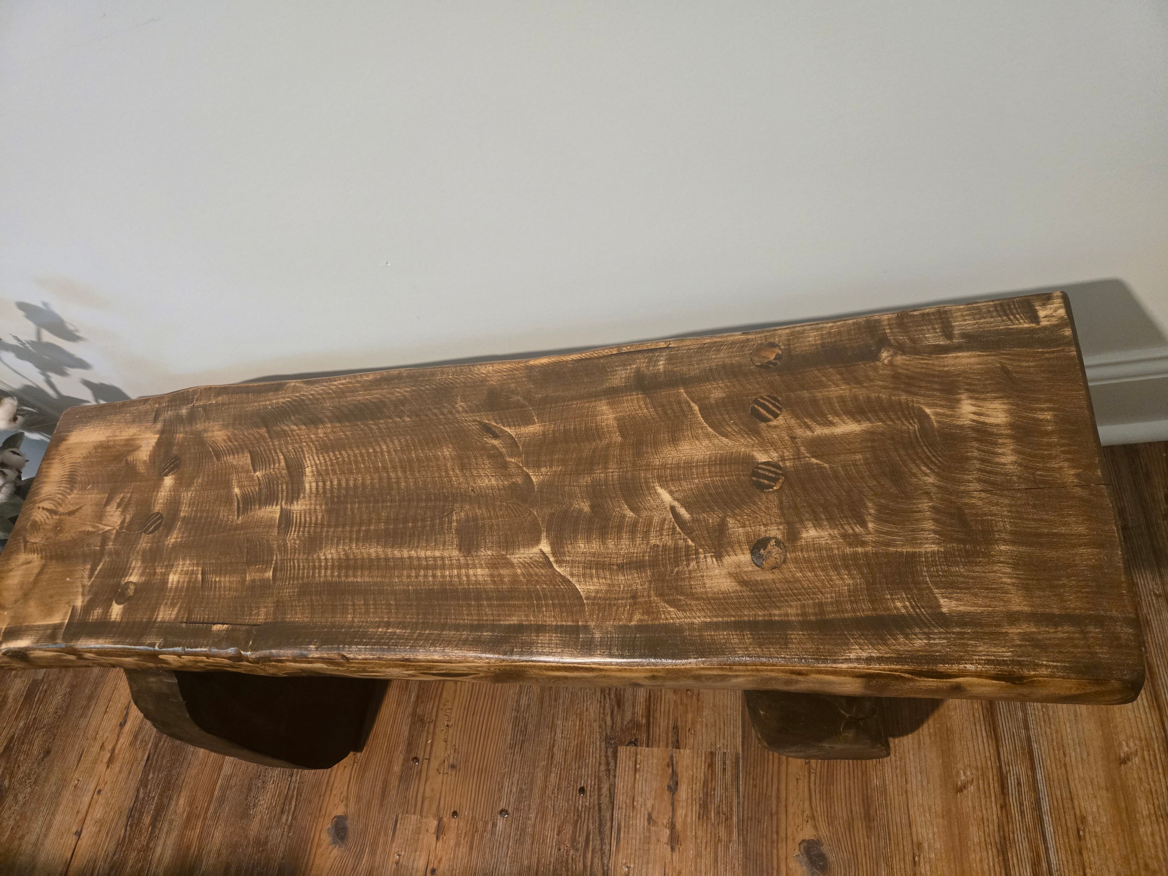 Handcrafted Live Edge Bench