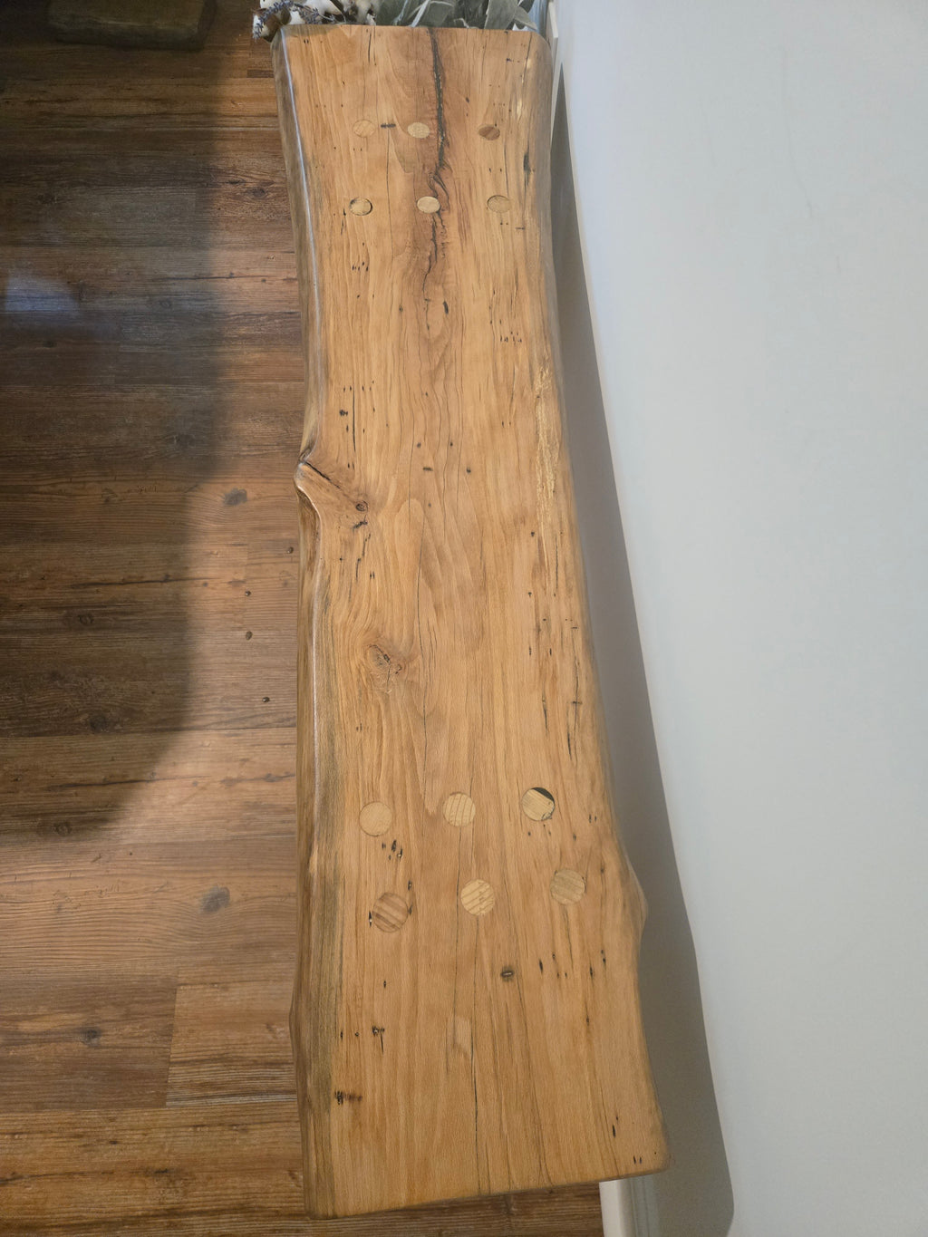 Handcrafted Live Edge Bench