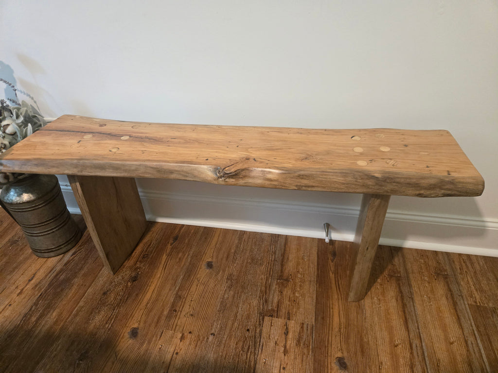 Handcrafted Live Edge Bench