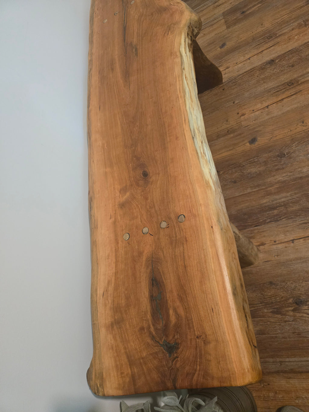 Live Edge Rustic Bench / Console