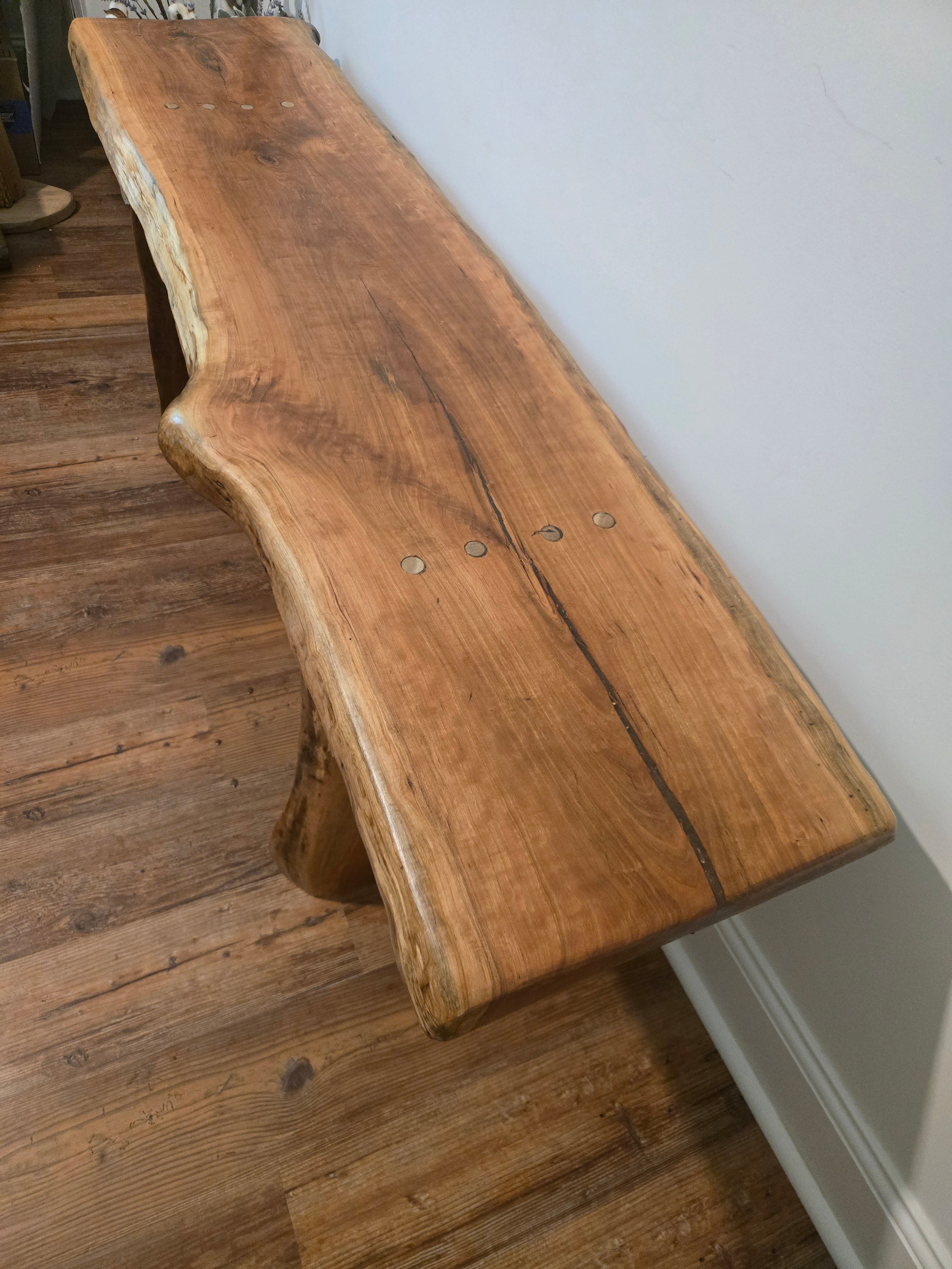 Live Edge Rustic Bench / Console
