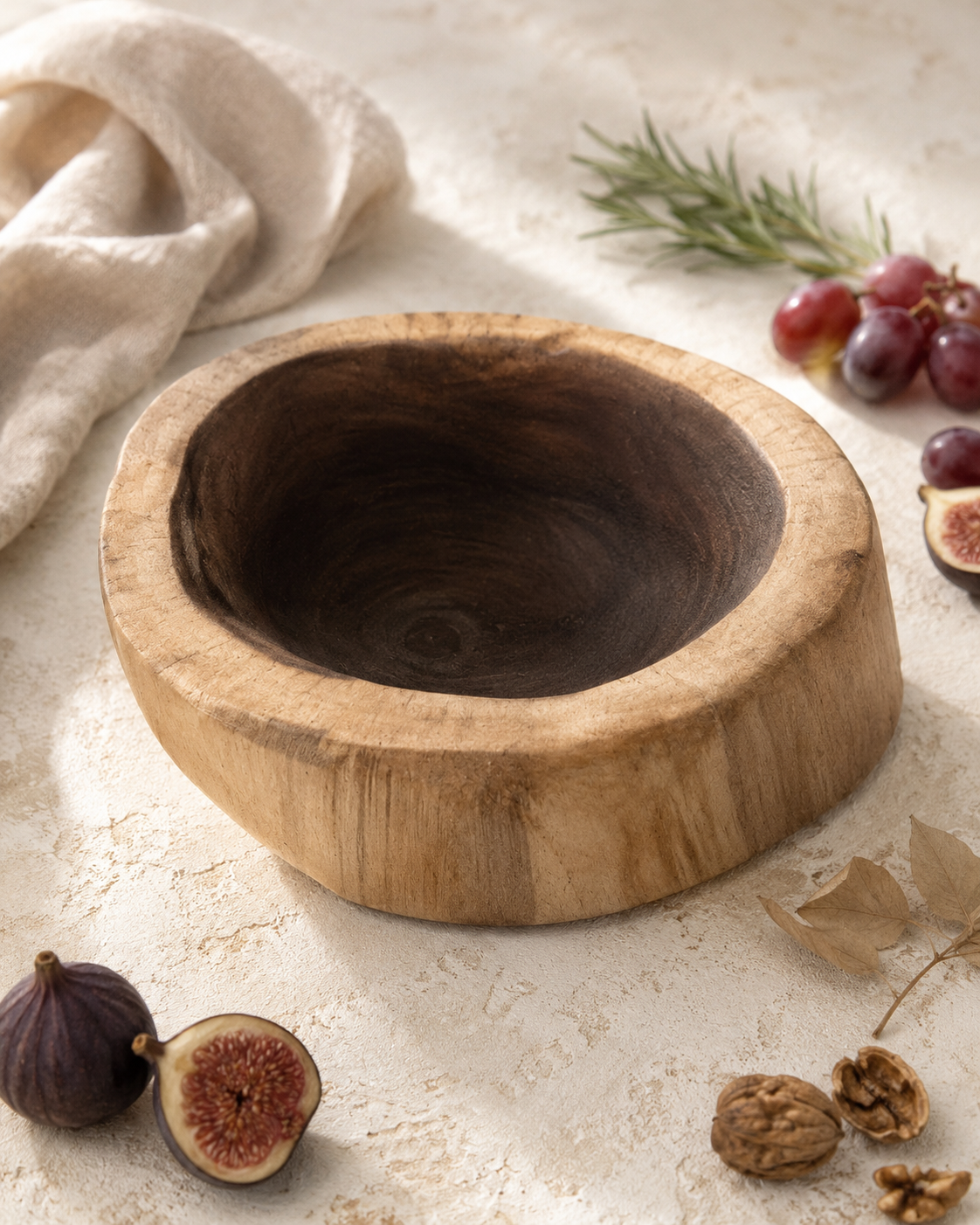 Handcrafted Black Walnut Bowl with Food-Safe Finish