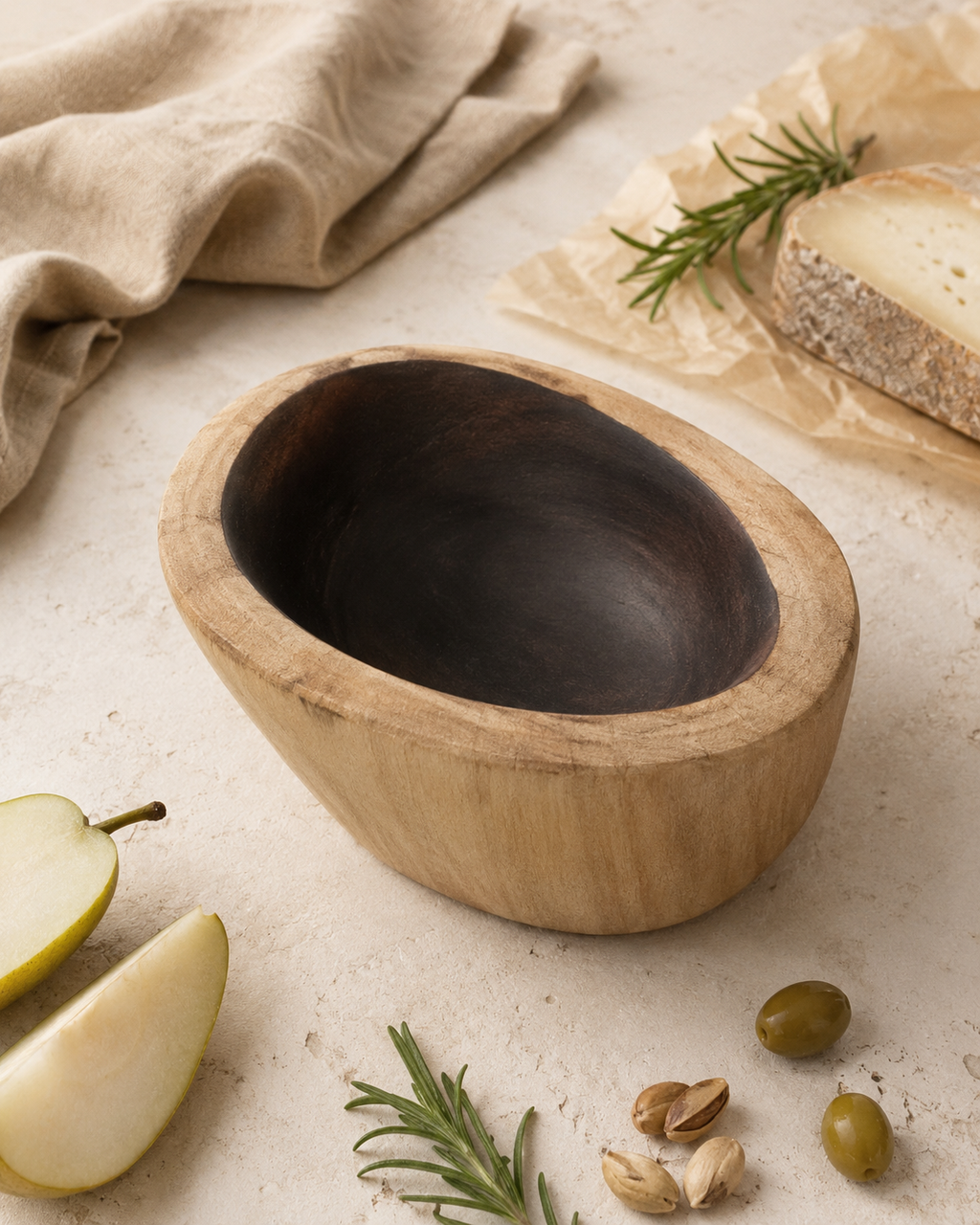 Handcrafted Black Walnut Bowl with Food-Safe Finish