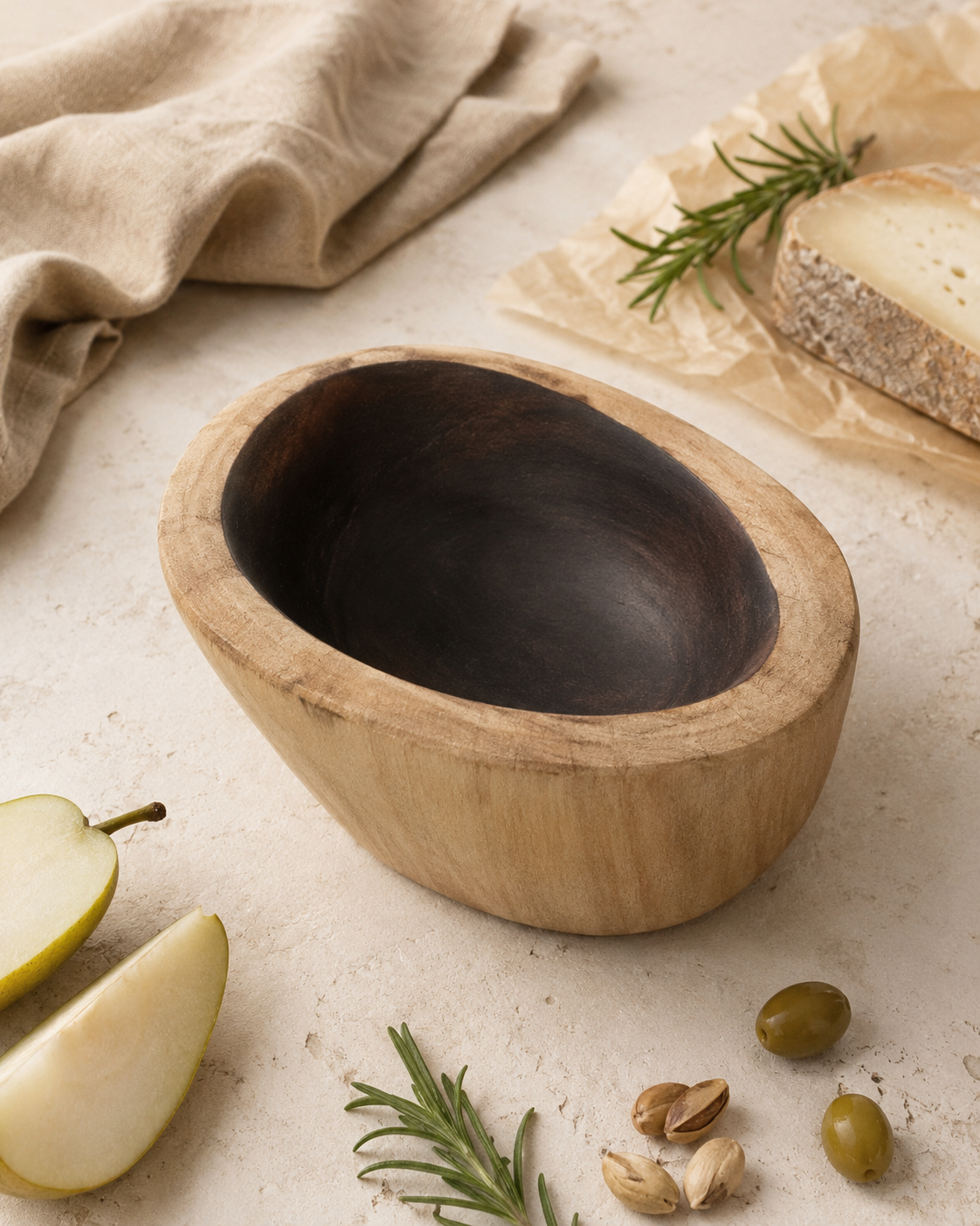 Handcrafted Black Walnut Bowl with Food-Safe Finish