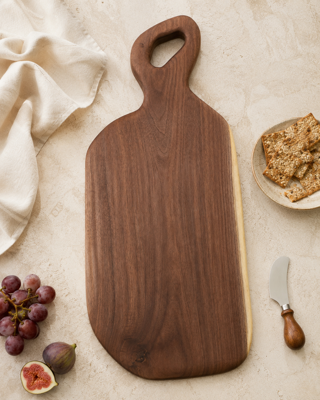 Large Handcrafted Black Walnut Charcuterie & Serving Board