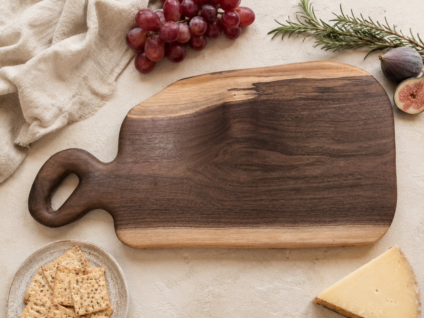 Large Handcrafted Black Walnut Charcuterie & Serving Board