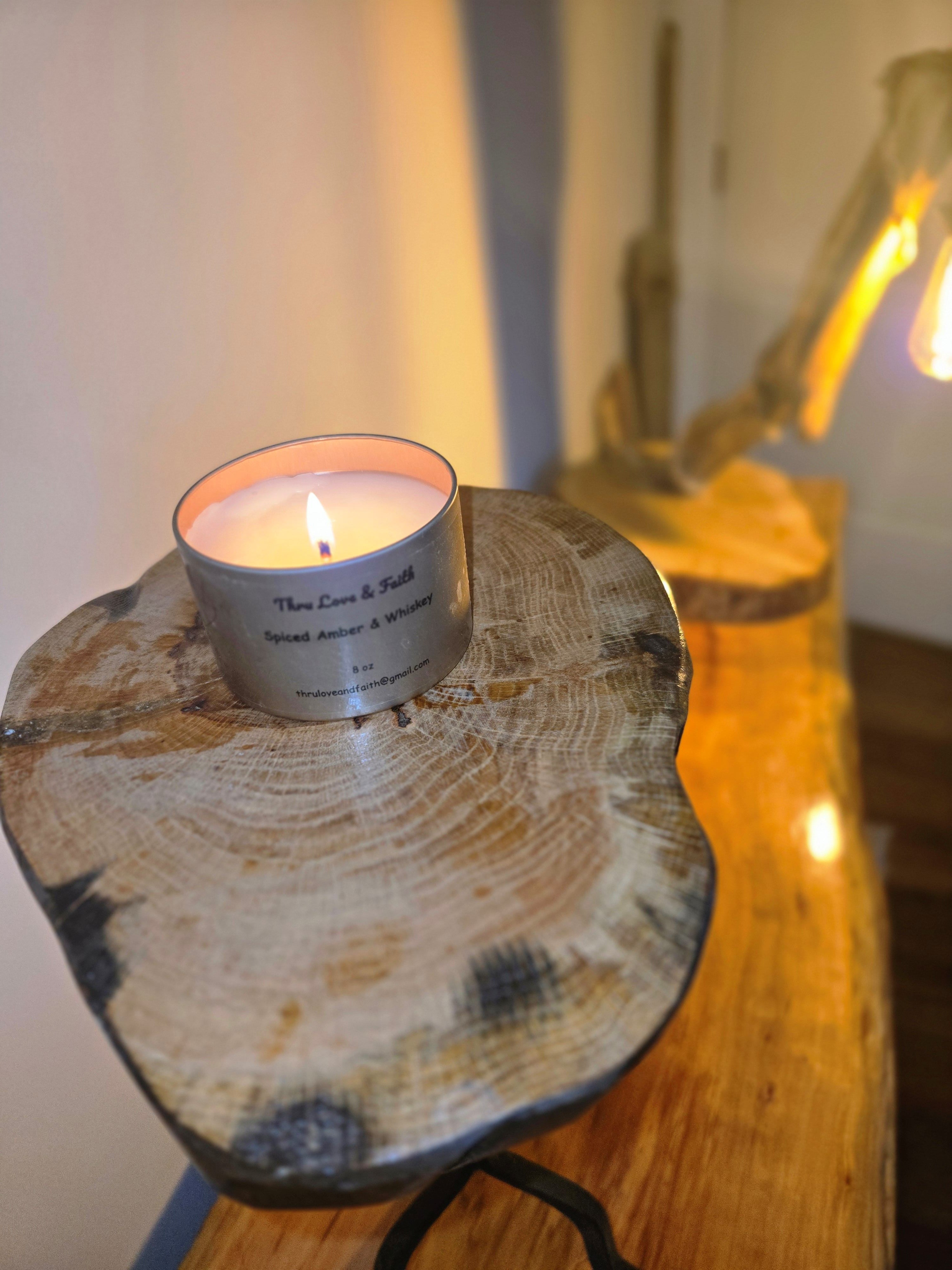 Warm Amber | Hand-Poured Para/Soy Blend Candle | Clean Burn | Long Lasting